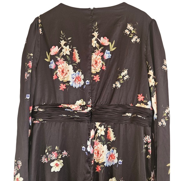 Mac Duggal Black Floral Maxi Dress Size 16 - Picture 11 of 14